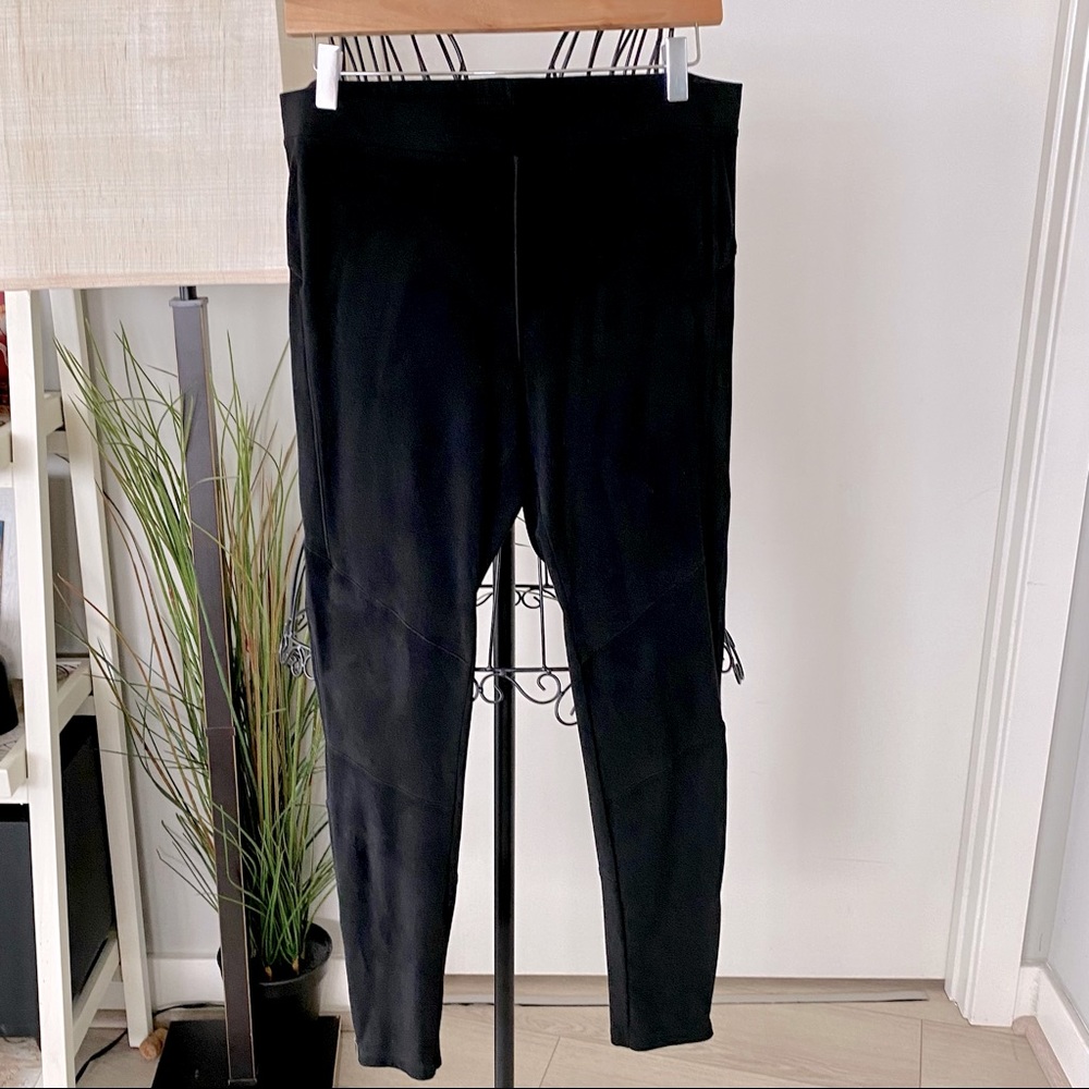 Express Black Faux Suede Leggings